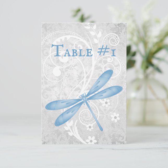 Tarjeta de mesa de la recepción de la boda de la l (Anverso de pie)