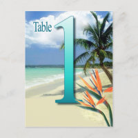 Tarjeta de mesa de las aguas esmeraldas No. 1 | Tu