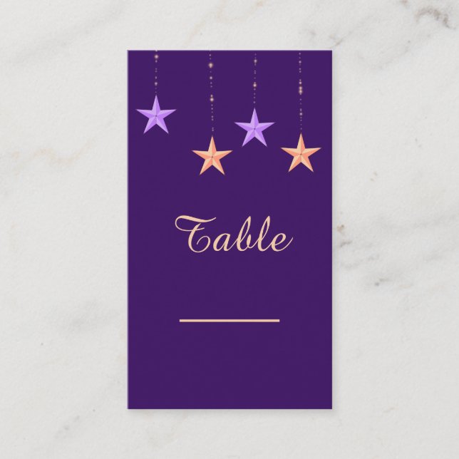 Tarjeta de mesa de las noches árabes (Anverso)
