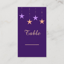 Tarjeta de mesa de las noches árabes