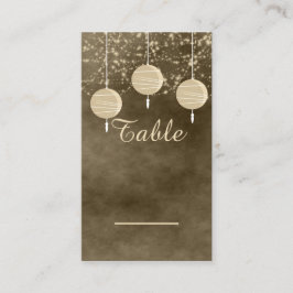 Tarjeta de mesa de los patrones de marfil