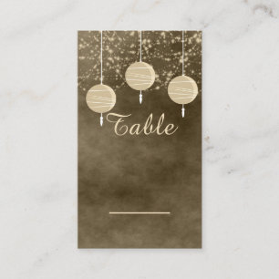 Tarjeta de mesa de los patrones de marfil