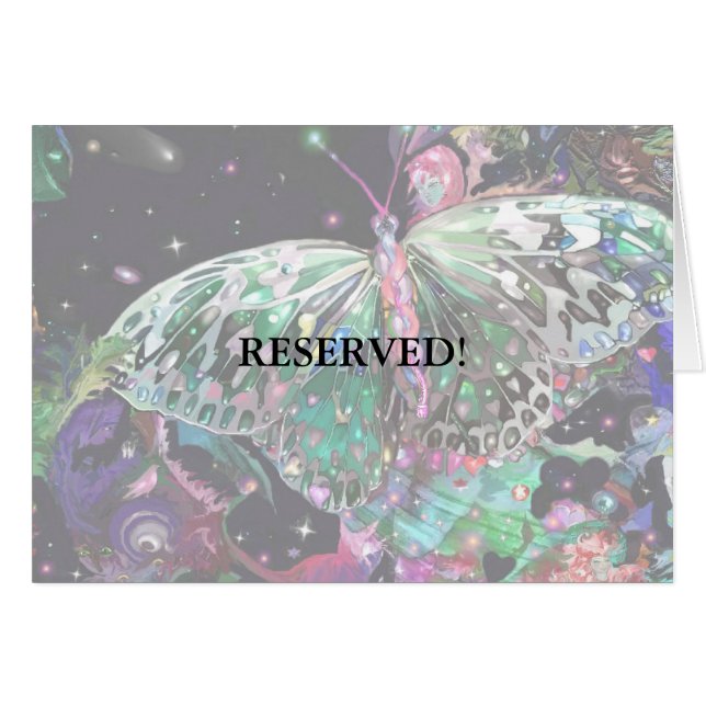 Tarjeta de mesa de mariposa en ascenso! (Anverso (Horizontal))