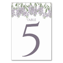 Tarjeta de mesa de membrana de Wisteria pintada
