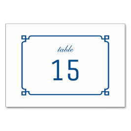 Tarjeta de mesa de Moda de Deco Azul Lapis
