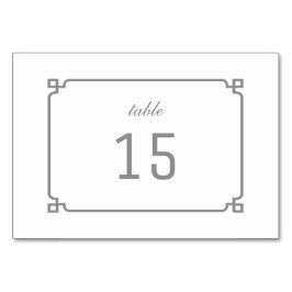 Tarjeta de mesa de Moda de deco gris