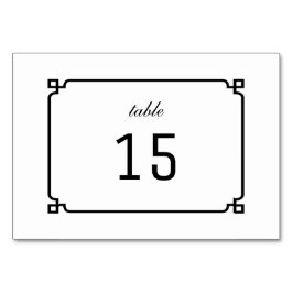 Tarjeta de mesa de Moda de deco negro