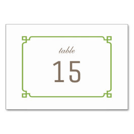 Tarjeta de mesa de Moda verde decorativa