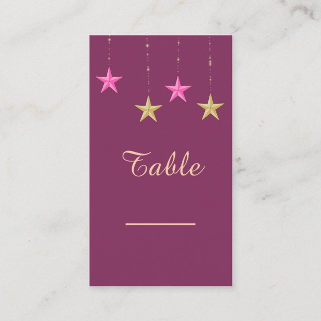 Tarjeta de mesa de Noche Árabe (Anverso)