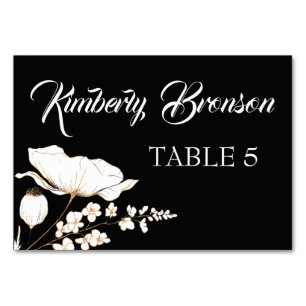 Tarjeta de mesa de nombres de invitados individual