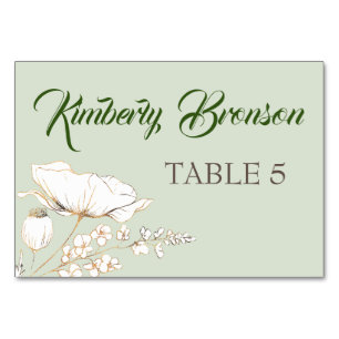 Tarjeta de mesa de nombres de invitados individual