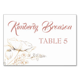 Tarjeta de mesa de nombres de invitados individual