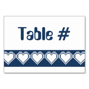 Tarjeta de mesa de nuestros corazones de 8 bits en