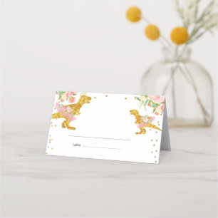 Tarjeta de mesa de oro rosa Dino Chica