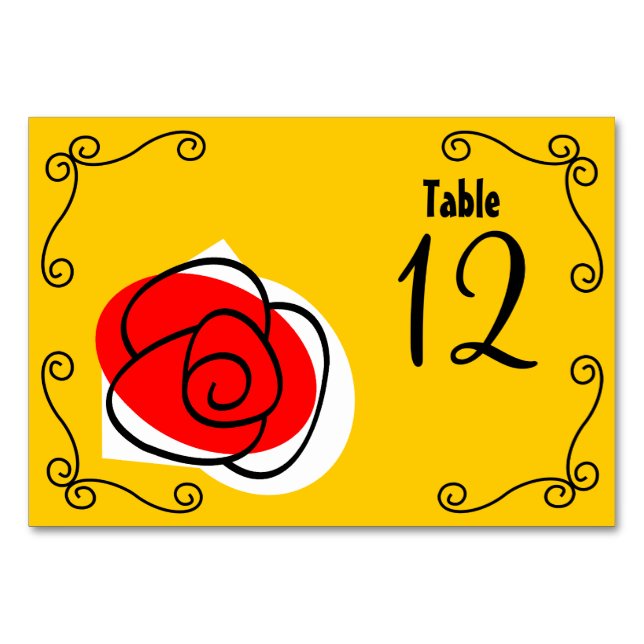 Tarjeta de mesa de paisaje de Rincones de Rosa Esp (Anverso)