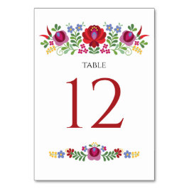 Tarjeta de mesa de pimientos rojos húngaros