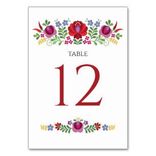 Tarjeta de mesa de pimientos rojos húngaros