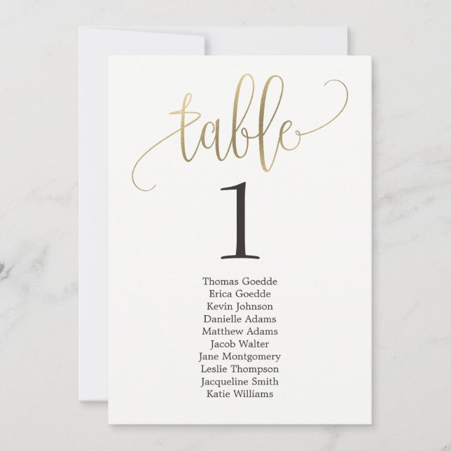 Tarjeta de mesa de plan de asientos con hermosa ca (Anverso)