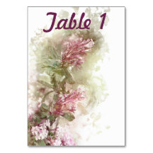 Tarjeta de mesa de recepción de boda con jazmín mo