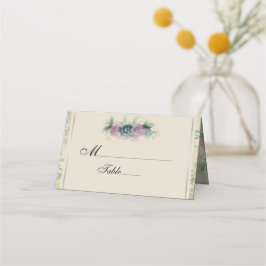 Tarjeta de mesa de Rosa de acuarela floral Boda