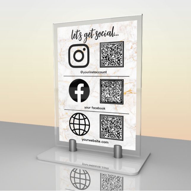 Tarjeta de mesa de Rótulo de medios sociales para  (Subido por el creador)