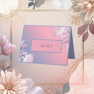 tarjeta de mesa de sakura boda con flores de cerez