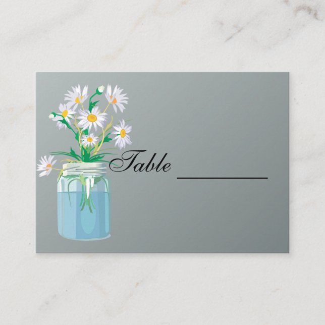 Tarjeta de mesa de Summer Daisies (Anverso)