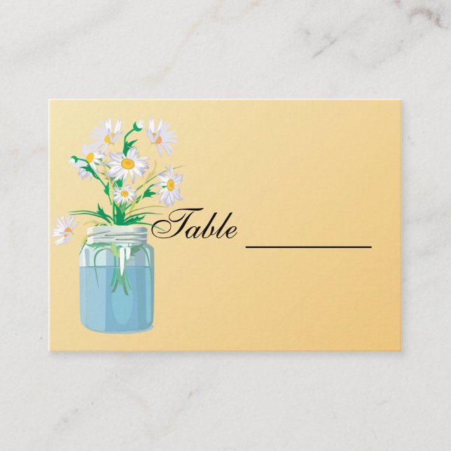 Tarjeta de mesa de Summer Daisies (Anverso)