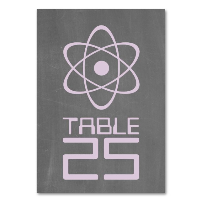 Tarjeta de mesa de tablero de cromado púrpura (Anverso)