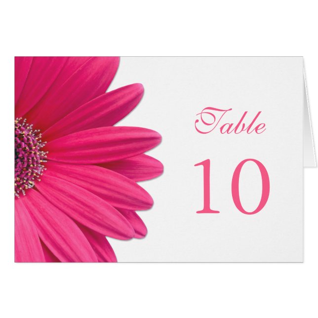 Tarjeta de mesa de tabulación de Boda de flores de (Anverso (Horizontal))