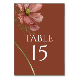 Tarjeta de mesa de terracota floral simple moderna