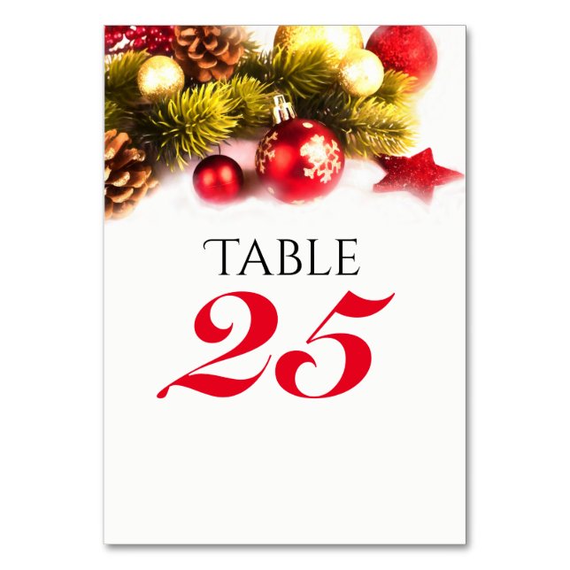 Tarjeta de mesa de vacaciones para Navidades festi (Anverso)