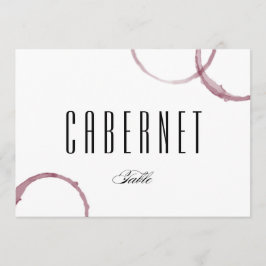 Tarjeta de mesa de viñedo de Bodega Wine Stains Nú