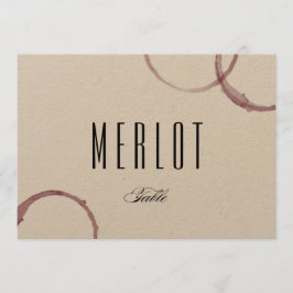 Tarjeta de mesa de viñedo de Bodegas Wine Stains N