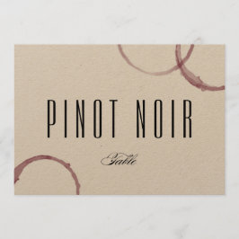 Tarjeta de mesa de viñedo de Bodegas Wine Stains N