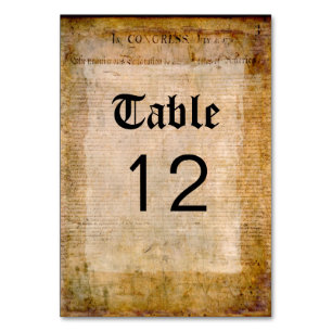 Tarjeta De Mesa Declaración de independencia 📜 pergamino de los E