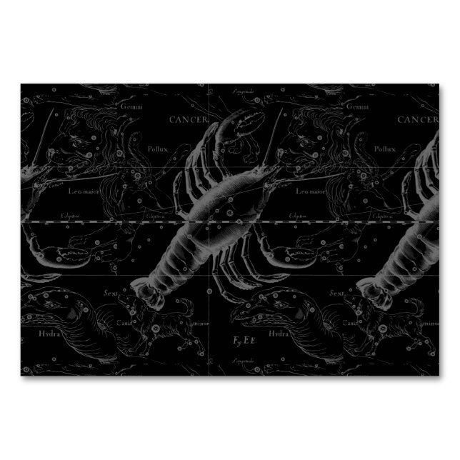 Tarjeta De Mesa Decoración 1690 de Hevelius de la constelación del (Anverso)