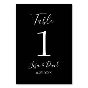Tarjeta De Mesa Decoración boda Número de tabla