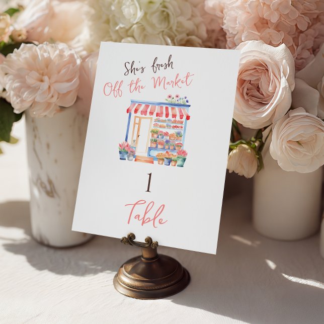 Tarjeta De Mesa Decoración para Despedida de Soltera con Acuarela  (Subido por el creador)