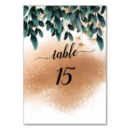 Tarjeta De Mesa Deep Blue Floral Elegant Fall Wedding