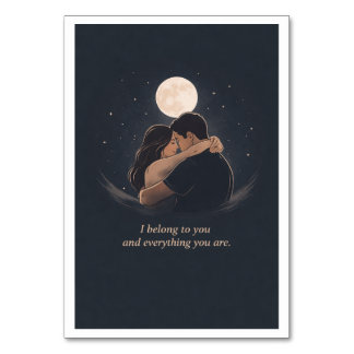 Tarjeta De Mesa Deep Love Illustration