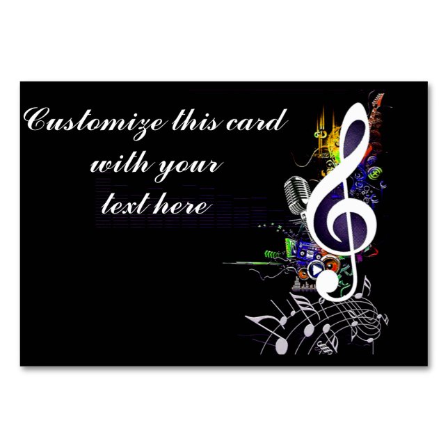 Tarjeta De Mesa Dejar que la música viva, Celebración_ (Reverso)