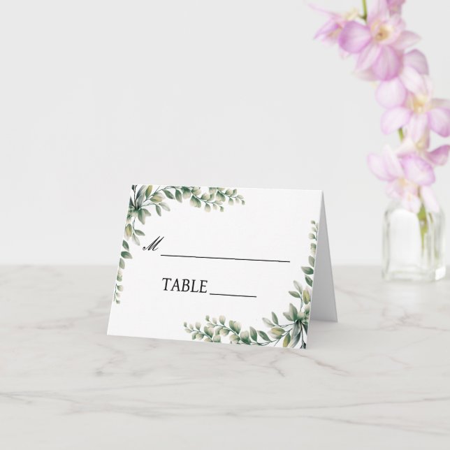 Tarjeta de mesa del boda Eucalyptus (Orquídea)