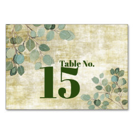 Tarjeta de mesa del Boda Eucalyptus Greenery