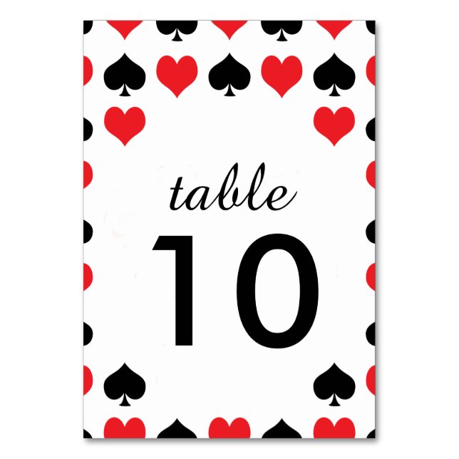Tarjeta de mesa del Casino Hearts Spades (Anverso)