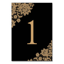 Delicada Boda Lace Black and Gold Script