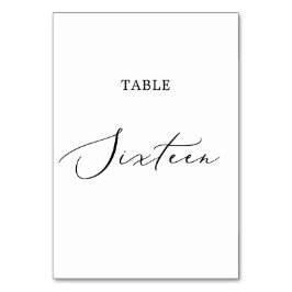 Tarjeta De Mesa Delicada Tabla de caligrafía negra Dieciséis