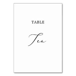 Tarjeta De Mesa Delicada Tabla de caligrafía negra Diez