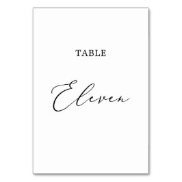Tarjeta De Mesa Delicada tabla de caligrafía negra Eleven