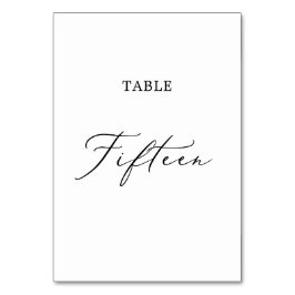 Tarjeta De Mesa Delicada Tabla de caligrafía negra Quince